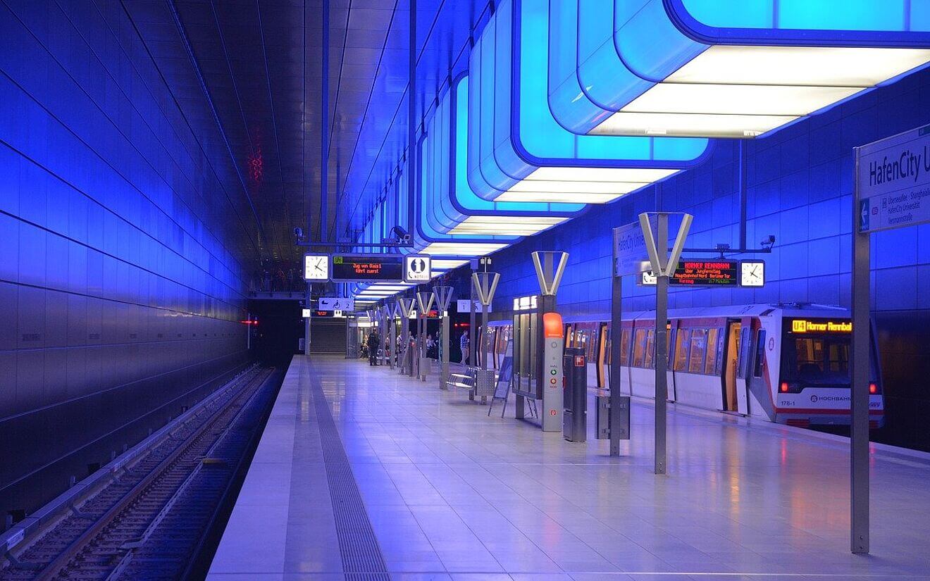 Modern metro station