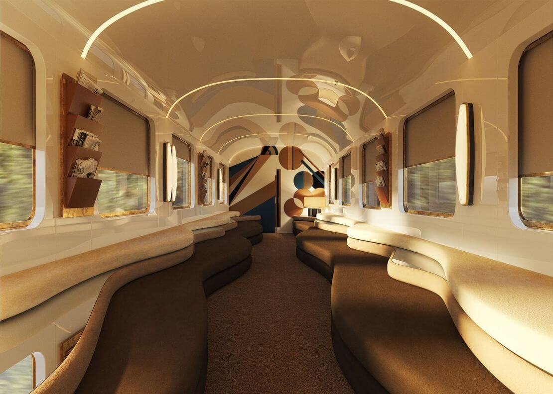 Modern Train Interior